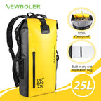 NEWBOLER 25L PVC Pack Dry Bag Backpack for Women Men Waterproof Shoulder Kayak Trekking Drifting Rafting Surfing Boating Bag