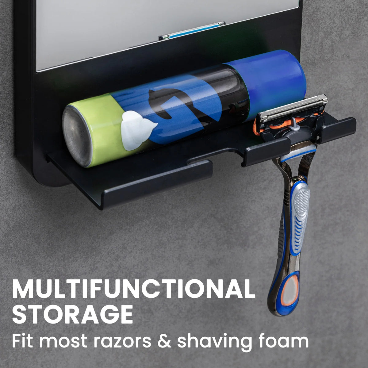 TAILI Shower Mirror Fogless for Shaving with Razor Holder, Fog Free Mirror Shower Suction Rust-Proof Removable Bathroom Mirror