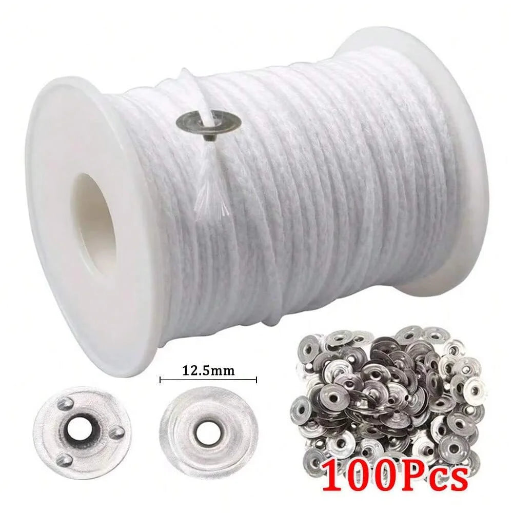 50 PCS 6-20cm Candle Wicks Smokeless Wax Pure Cotton Core for DIY Candle Making Pre-Waxed Wicks Party Supplies Home Decoration