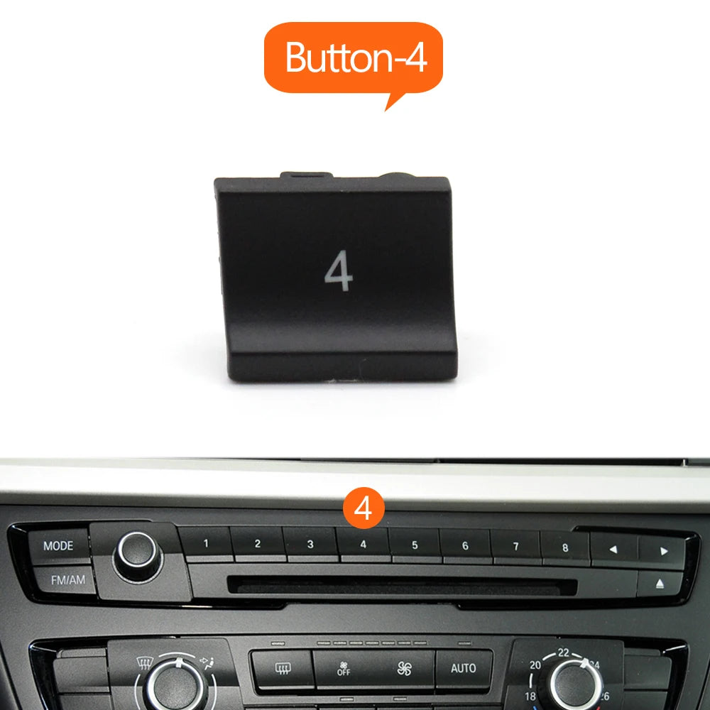 Car Dashboard Radio CD Player Button Digital Switch Control Buttons Cover Trim For BMW M3 M4 F20 F21 F22 F30 F32 F35 F34 F36
