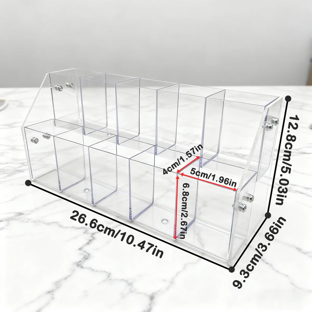 Multi-Layer Acrylic Transparent Step Storage Rack for Cosmetics/Decorations/Office Supplies Retail Display Box Organizer Cabinet