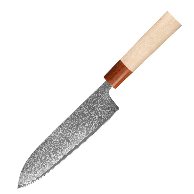 1-7PCS 67 Layer Damascus Steel knife 8 inch chef knife Japanese  Cut Meat Kitchen Knife Super sharp kitchen Nakiri Knife