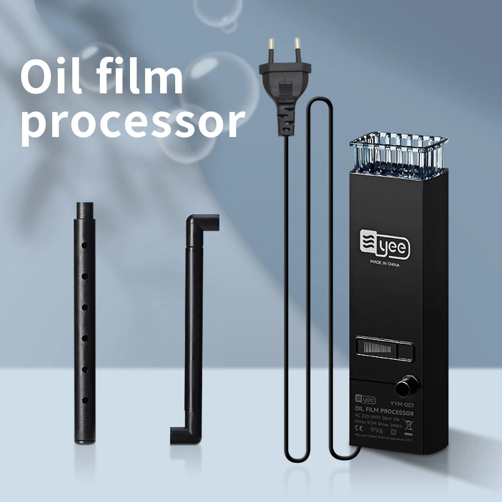 Fish Tank Oil Film Processor 3W Fish Tank Oil Removal Film 220V EU Plug 3cm Lift Floating Platform
