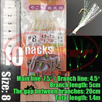 Lunker Sabiki lure flasher rig hook soft bait luminous eel glow dark mackerel fishing snapper mulloway flathead mullet shark