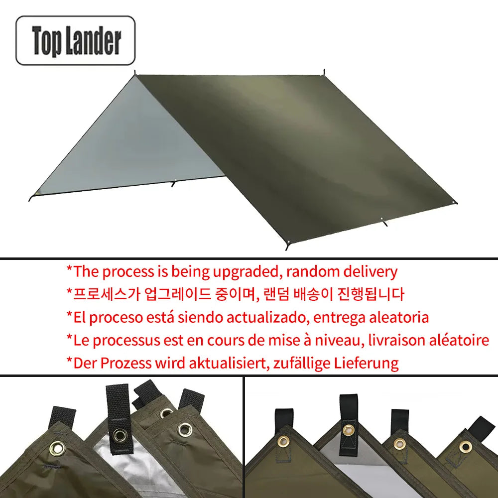 Camping Tarp Waterproof Tent Tourist Awning Shade Garden Canopy Beach Sunshade Outdoor Ultralight Sun Shelter Hiking Backpacking