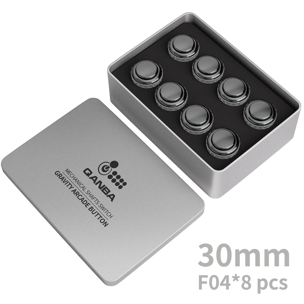 QANBA Gravity LX Arcade buttons metallic color 30mm Mechanical Pushbutton switch Arcade stick accessory DIY parts (8Pcs)