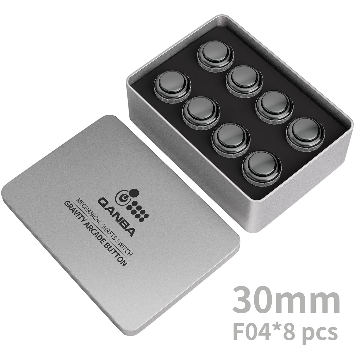 QANBA Gravity LX Arcade buttons metallic color 30mm Mechanical Pushbutton switch Arcade stick accessory DIY parts (8Pcs)
