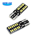 100pcs DC12V Car T10 LED 194 168 W5W 3014 SMD 24 LED Auto Clearance Light Parking lamps Side Light Bulb