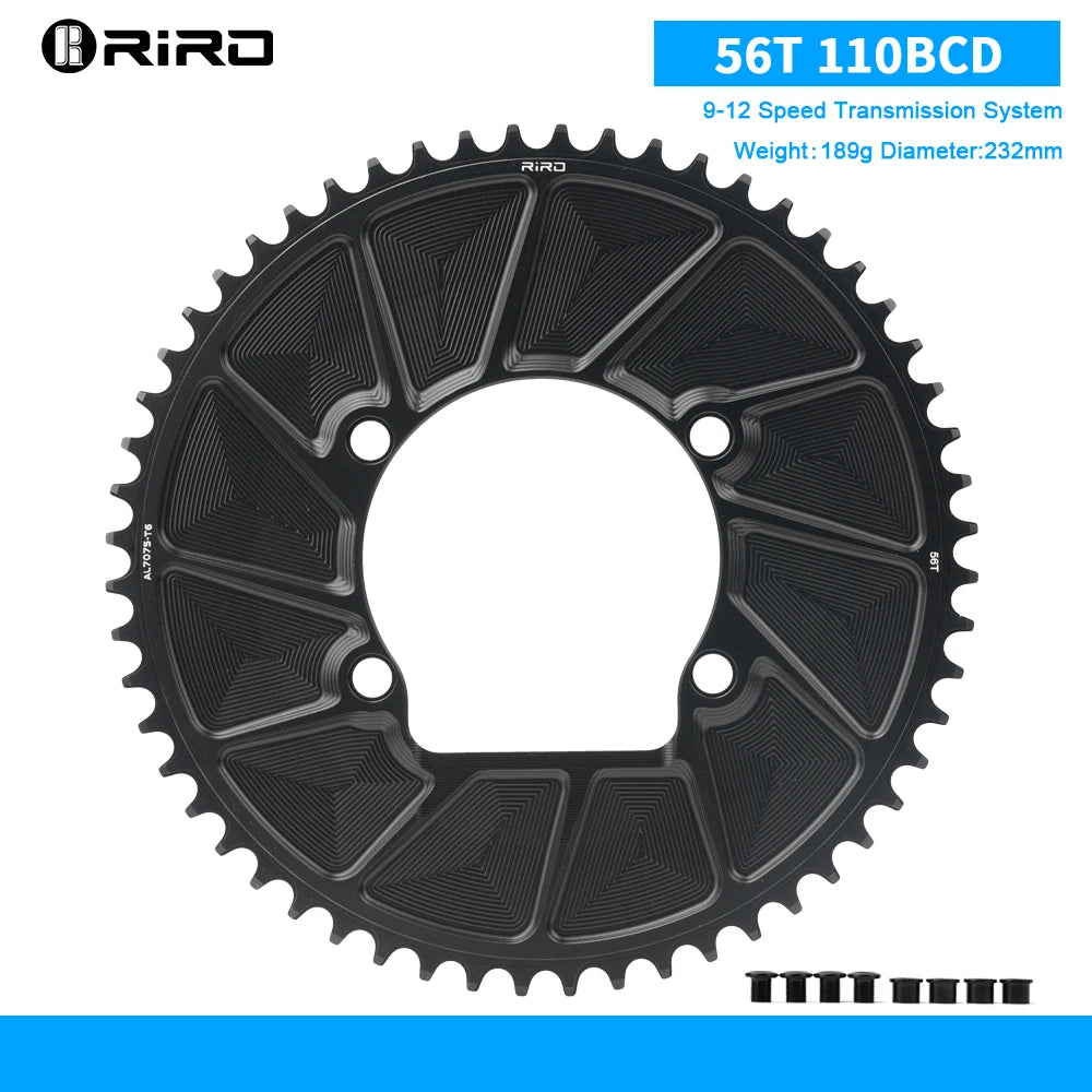RIRO 110 BCD bike Chainring 46T 48T 50T 52T 54T 56T 58T Road Bicycle Chainwheel 9/10/11/12S for SHIMANO R7000 R8000 R9100
