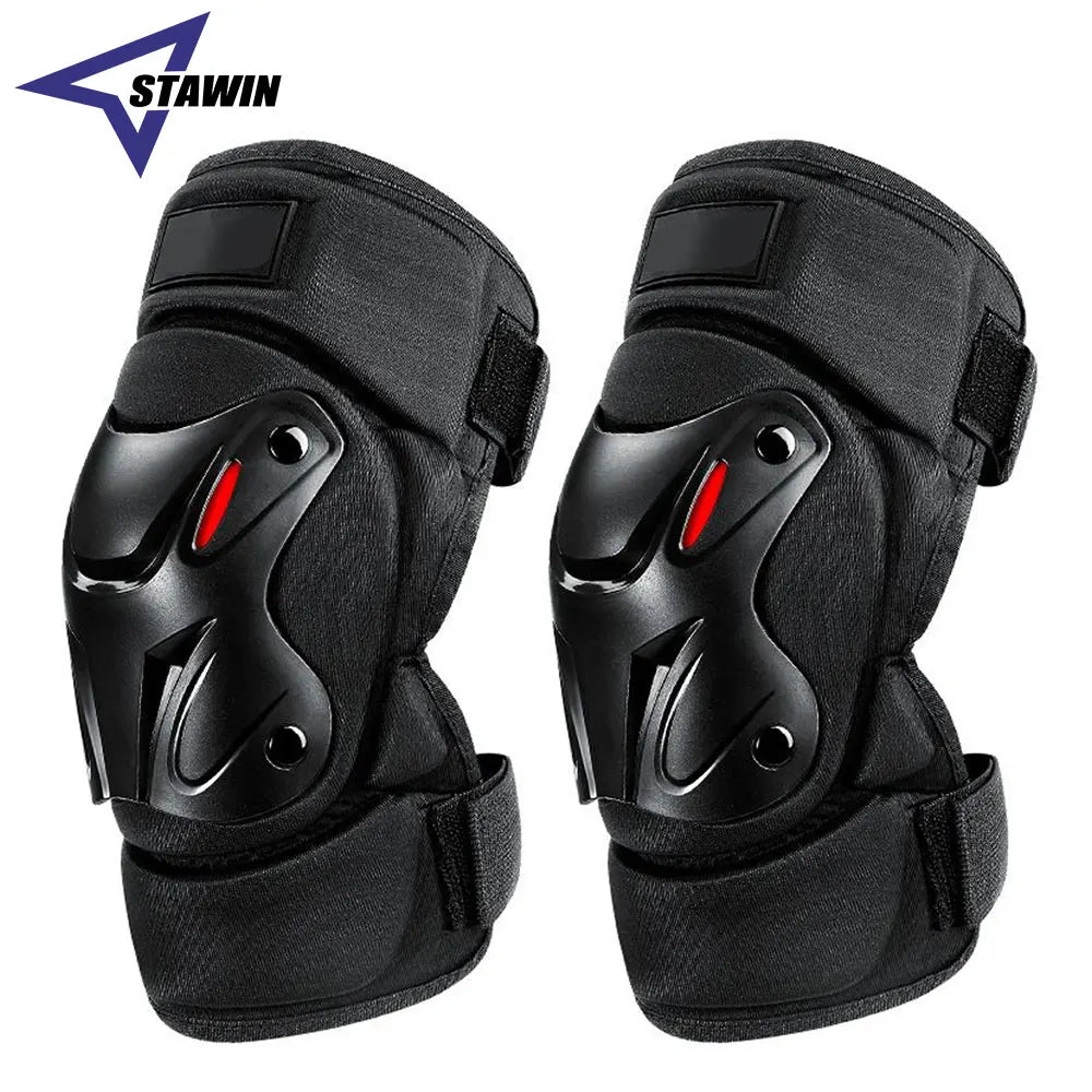 Motorcycle Knee and Elbow Pads Set, Shock Absorbing Warm Protective Guards, 1 Pair