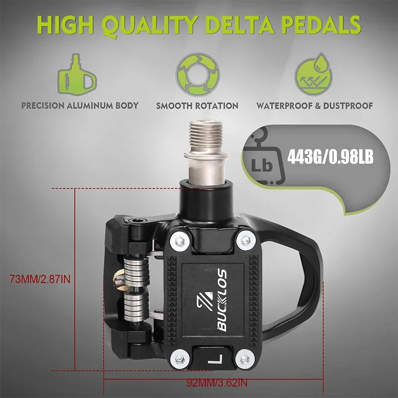 BUCKLOS Road Bike Pedal for LOOK DELTA System Road Bicycle Self-locking Pedal Ultralight Bike Clipless Pedals for DELTA