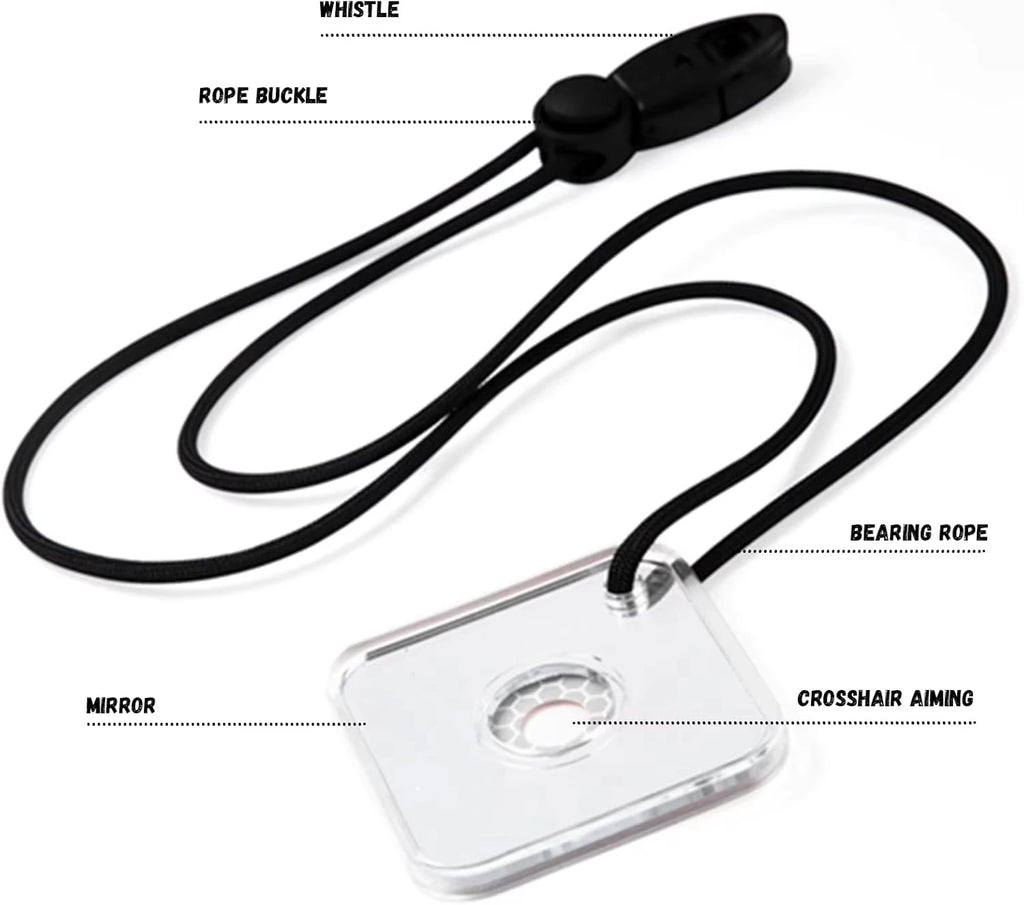 Outdoor field Survival Signal Mirror Sunlight Reflector for Hiking Camping Emergencies First Aid Marine vessel Raft SOS
