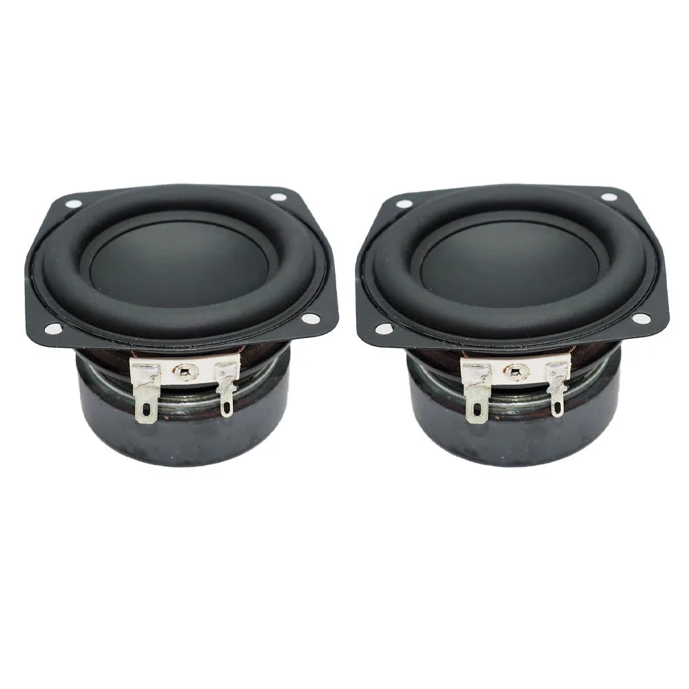 2 Pcs 3 Inch 78MM Subwoofer Speaker 4 Ohm 15W Bass Audio Square Woofer DIY Bookshelf Loudspeaker Home Theater Sound Music