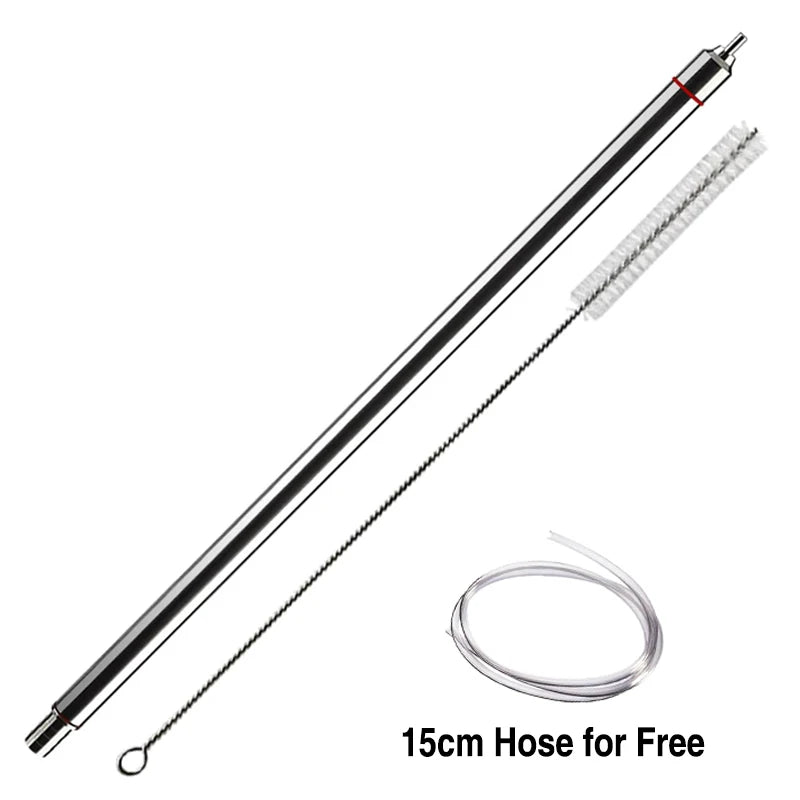 Elecqueen Spring Loaded Bottle Filler,Stainelss Steel Tip Bottling Wand with 3/8'' Tubing, Homebrew Large Traffic Beer Transfer