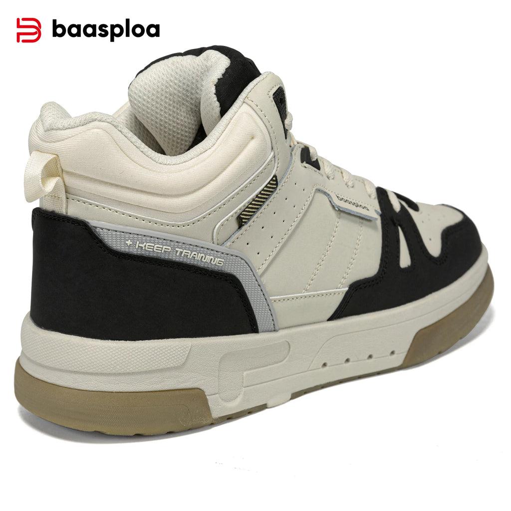 New Baasploa Men's Winter Cotton Shoes Thickened Men's Shoes Outdoor Non-Slip Waterproof Men's Casual Sports Walking Shoes