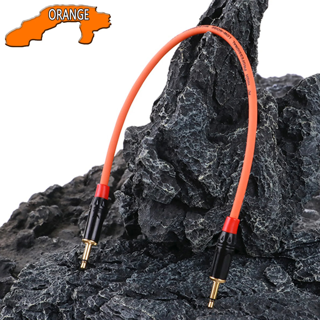 3.5mm Mono TS Male to Male Audio Cable Extension, Gold Plated, Shielded, Black