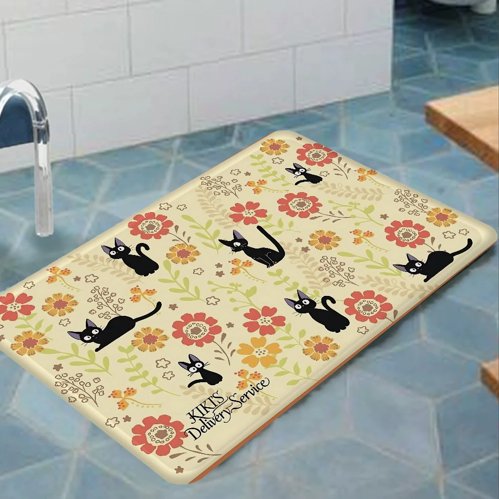 KiKi Jiji Cat Room Mats Nordic Style Home Doormat Bathroom-Toilet Mats Bedroom Hotel Decor Mat