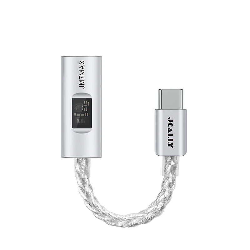JCALLY JM7MAX Type-C Portable DAC & AMP Visual HiFi USB To 3.5mm Digital Earphone Adapter for Android/Apple Gaming Phone Calls