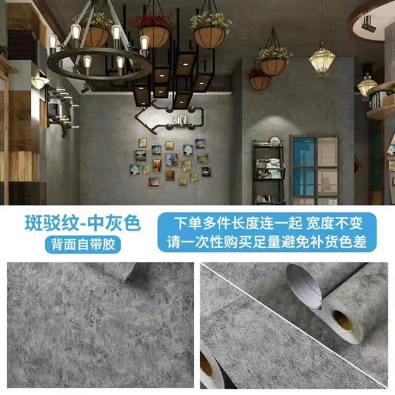 Vinyl Wallpaper  Waterproof Self-Adhesive Wallpaper  Cement Gray Countertop Contact Paper  Kitchen Bathroom Furniture Renovatio