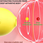 Lemon Vibrator Sucking Vibrator Clitoral Stimulator with 10 Strong Sucking Modes Silicone Clitoral Sucker Womens Couples Sex Toy