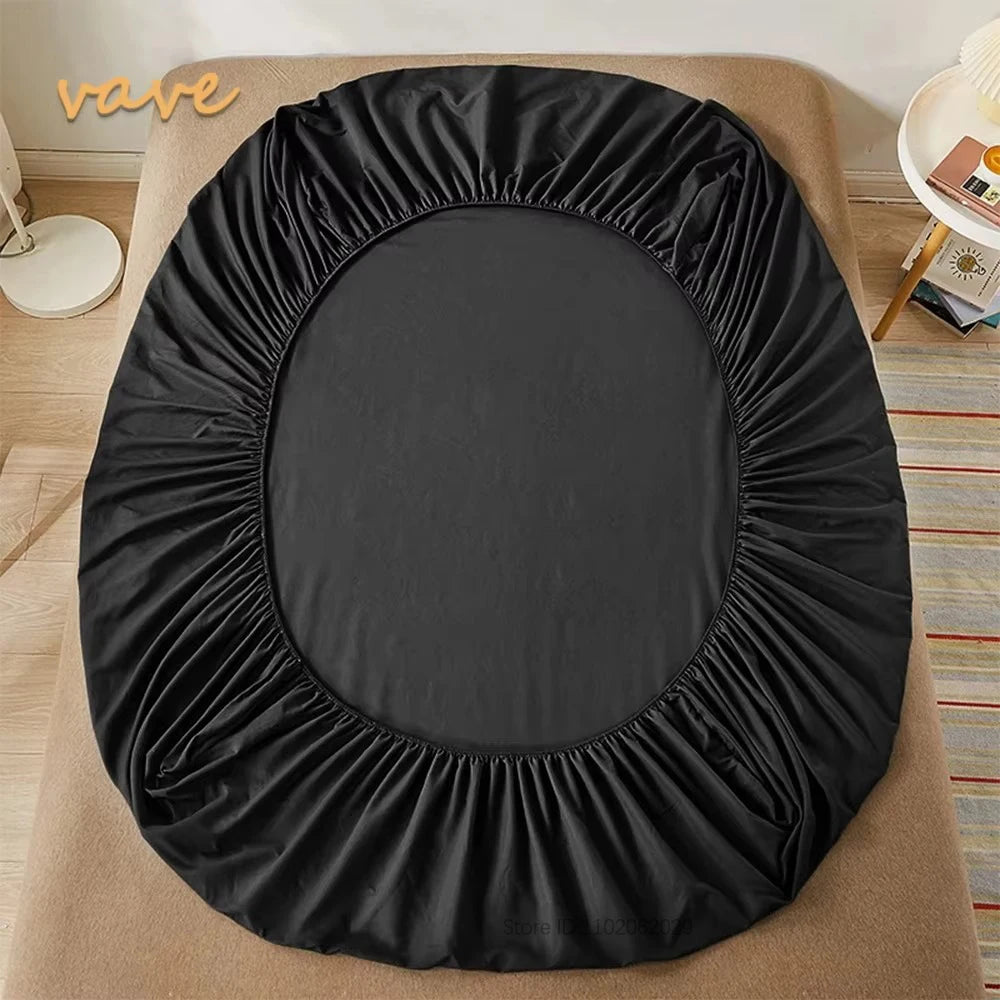 Soft Cotton Fitted Sheet Single Double King Queen Size Mattress Cover with Elastic Band Bed Sheet Bed Linens 100/120/150/180/200