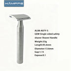 KAMPFE Aluminum CNC Machining  Handle Light Weight 1 Single-edged Blade  Mens Shaving Safety Razor  shaver
