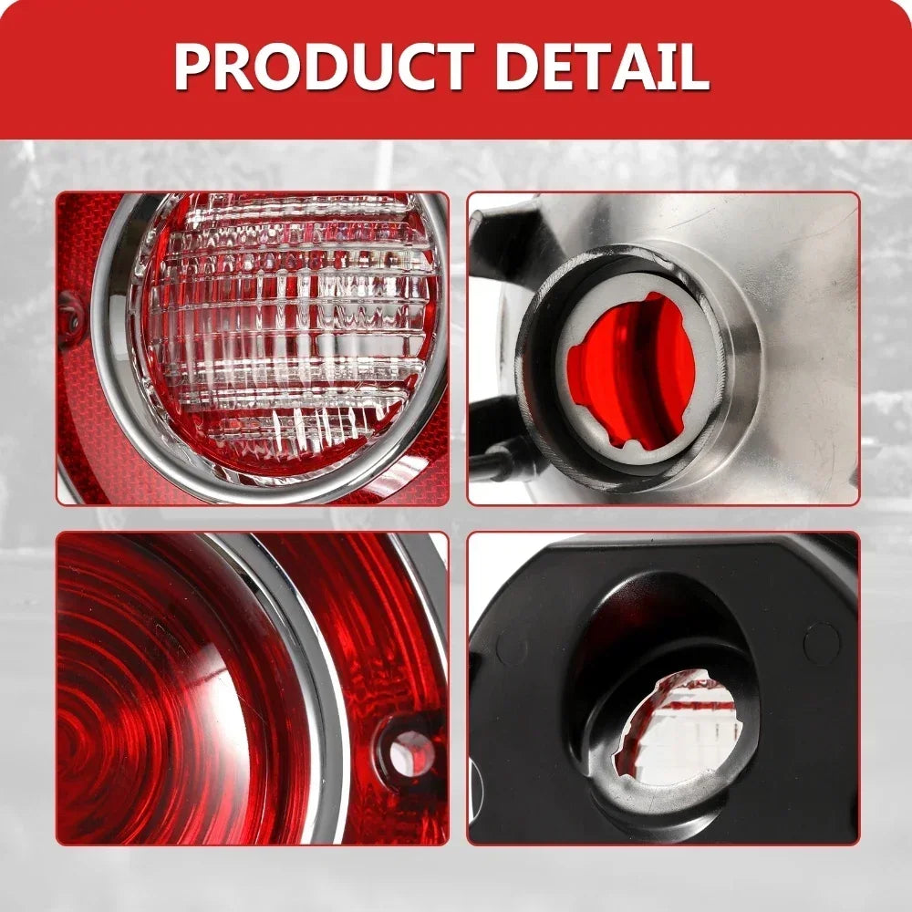 4pcs Tail Light & Reverse Backup Light Lens Kit Red for Chevy Corvette C3 1975-1979