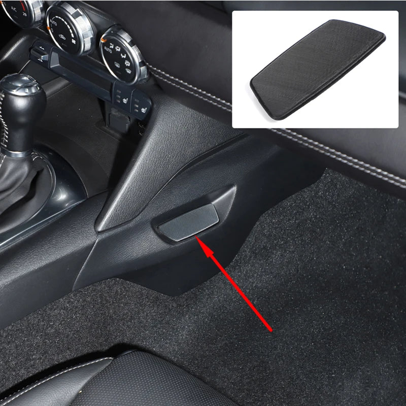 LHD RHD for Mazda MX-5 ND 2016-2024 Passenger Cup Holder Hole Protective Cover Car Interior Protective Accessories ABS Black