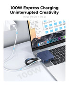 ORICO Magnetic M.2 2230 NVMe SSD Enclosure USB-C 10Gbps, HDMI 4K60, SD/TF, 100W PD