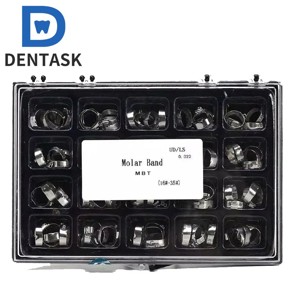 80pcs Orthodontic Buccal Tube Bands 1st Molar Stainless Steel, 0.022 Roth/MBT Options