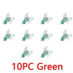 10PCS 10/20mm PVC Fly Fishing Flies Soft Rubber Fly Fishing Lures Lifelike Flies Insects Lures Barbed Hooks Fishing Accessories