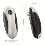 Cordless electric can opener, USB-C kitchen tool, with smooth cutting safety edge, stable grip handle, one-button automatic