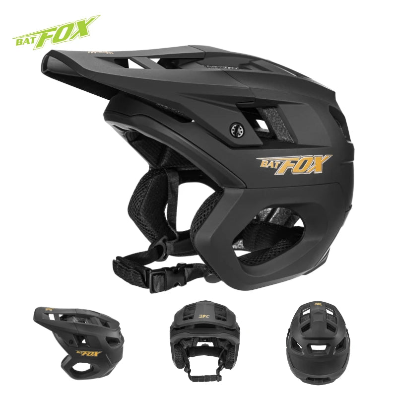 BATFOX Men's Bicycle Helmet BMX Off-road Downhill Lightweight Safety 3/4 Helmet Cap Summer Motorcycle Enduro Helmet CE/EN1078
