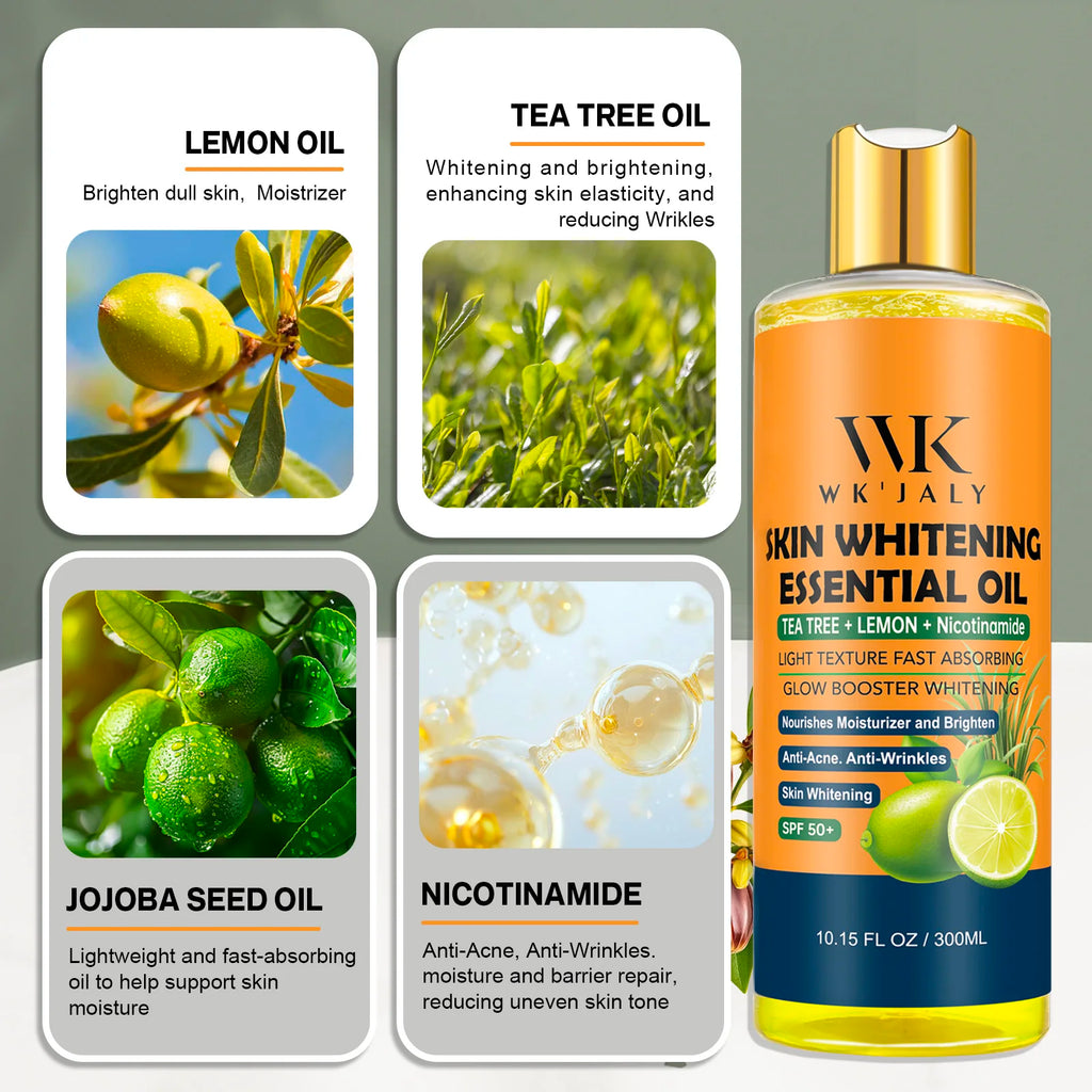 WK JALY Whitening Essential Body Oil Series, Clean Skin, Moisturizing, Nourishing, Remove Acne, Black Spots, for All Skin Types