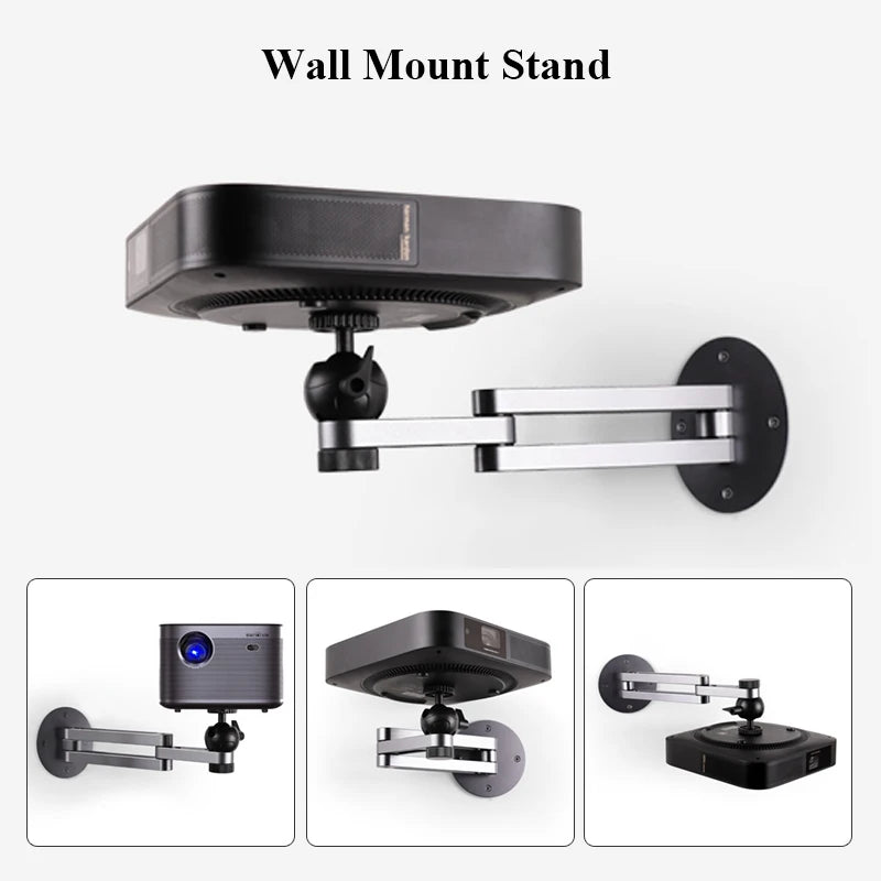 Projector Wall Mount Bracket Adjustable Foldable Aluminum Alloy Multi-Angle Support