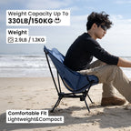 OneTigris Tigerblade Foldable Camping Chairs Lightweight Folding Chair Backpacking Moon Chairs for Travel Beach Fishing Relaxing