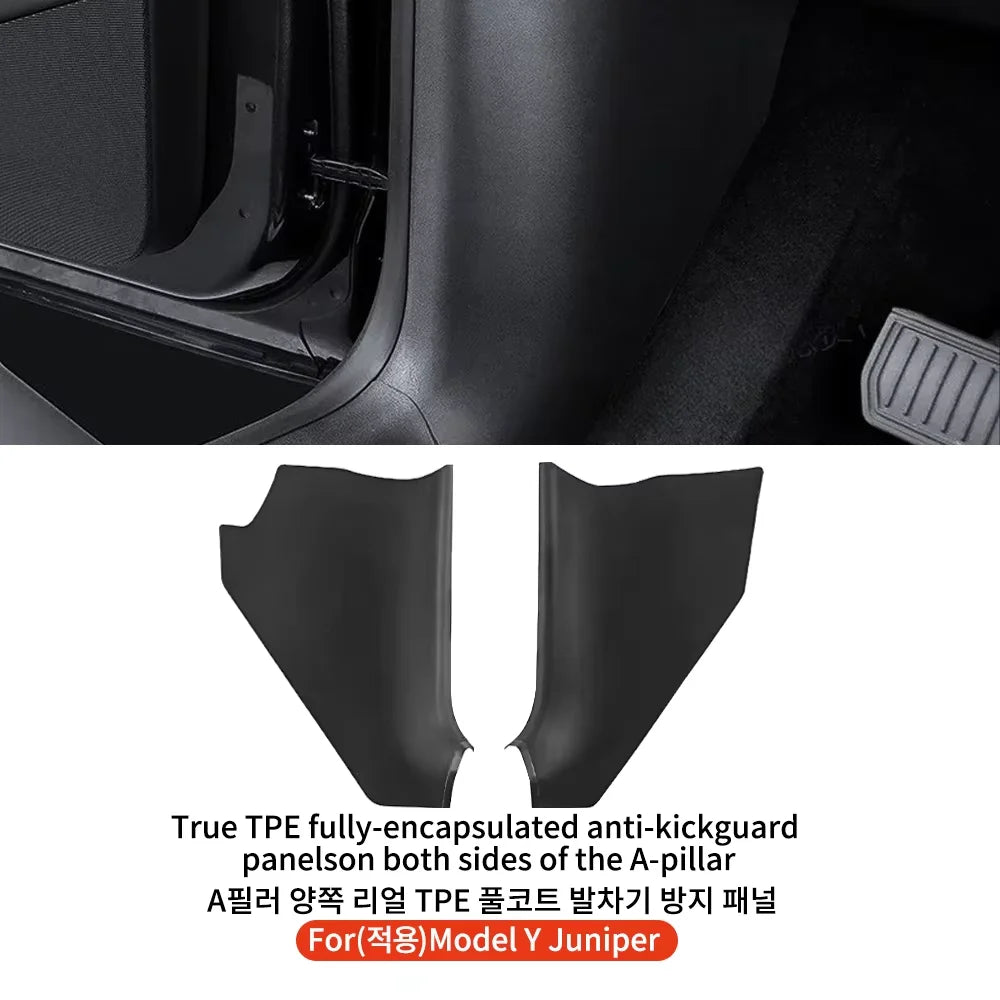 YZ For Tesla Model 3/Y/YL Highland Juniper 2026 TPE Central Control Side Anti Kick Pad Anti-dirt Protective Protecto