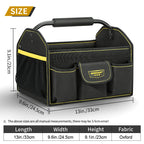 WINHUNT Tote Bag, 10-Pocket Wide Mouth Tool Bag, Tubular Steel Heavy Duty Electrician Tool Bin for Tool Organization and Storage