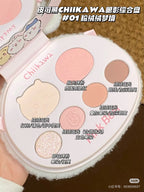 Pinkbear 6-Color Eyeshadow Palette Matte Waterproof Milk Tea Brown Pink Lasting Natural Eyes Makeup Cosmetics