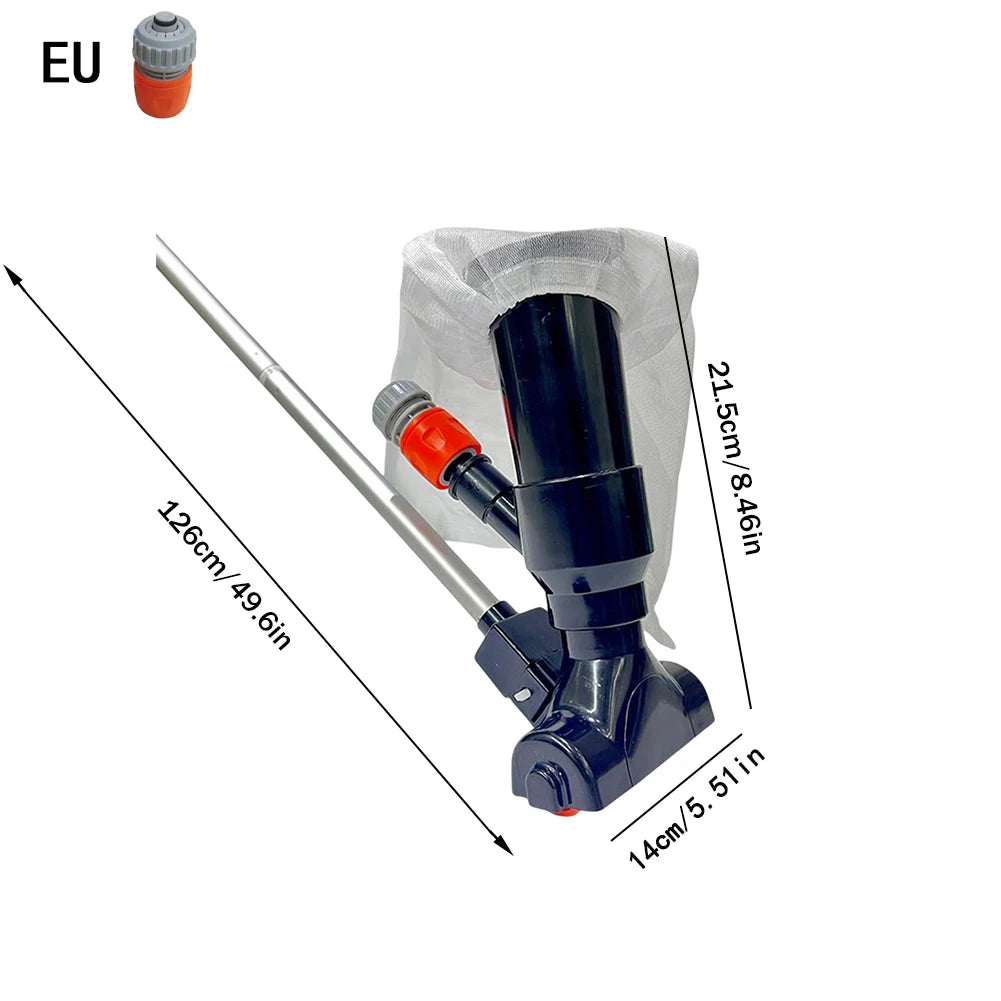 Electric Pool Vacuum Cleaner Set with Skimmer Net & Filter, Black, EU/US Plug