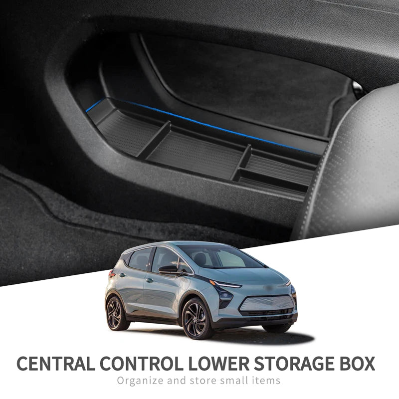 for Chevy Chevrolet Bolt EUV EV 2022-2024 Central Armrest Lower Layer Storage Box Car Center Console Tray Organizer Accessories