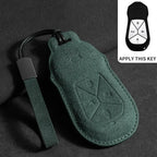 Suede Leather Car Key Case for Xiangpeng Xpeng P5 P7 G3 G6 G9  X2 N5 F30 H93 X9 2019 2020 2021 2022 2023 Remote Fob Shell Case