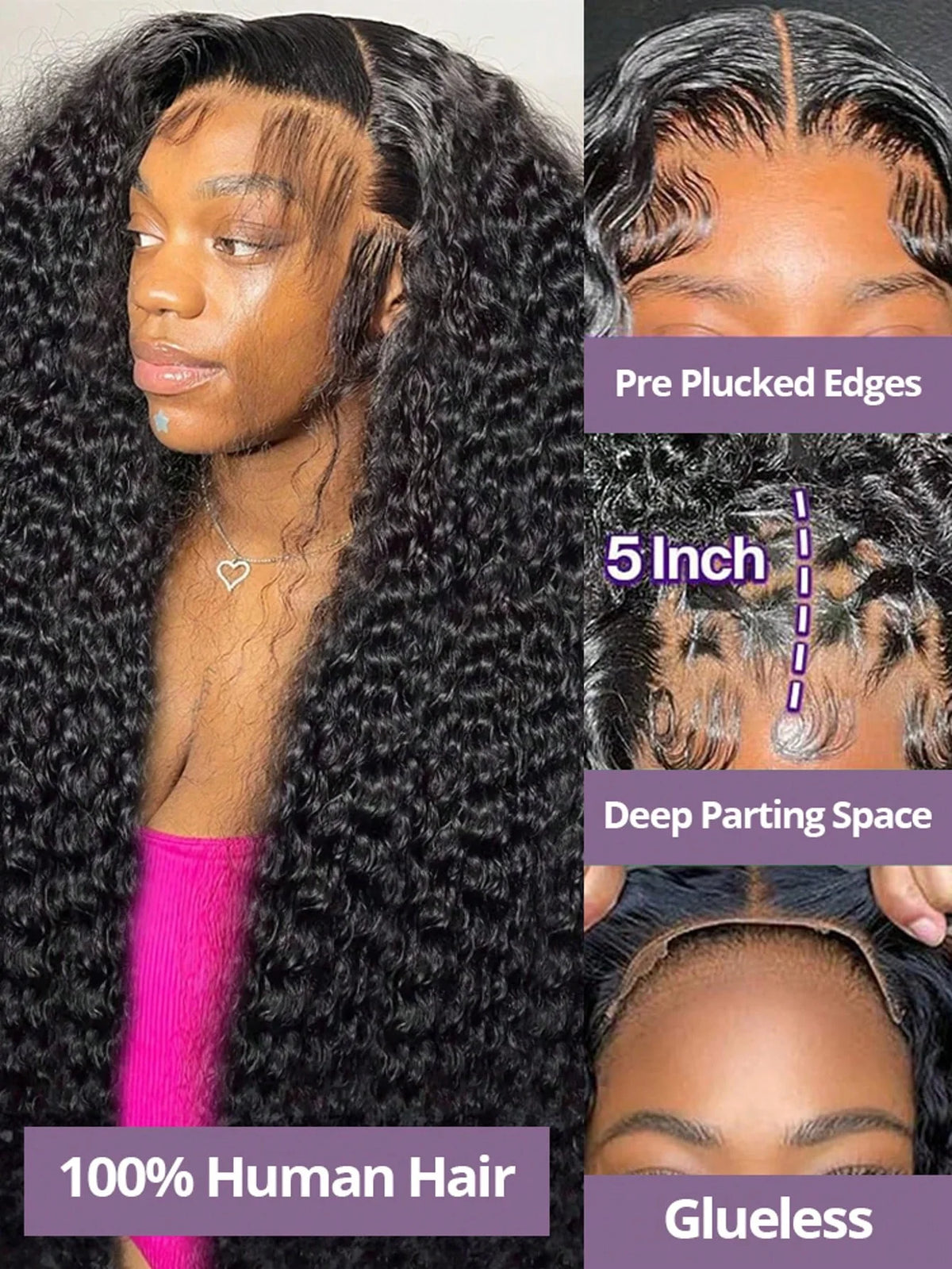 40 46 Inch 13x4 13x6 Full Frontal HD Transparent Lace Long Deep Wave Brazilian Remy Human Hair Pre plucked Wigs 200 Density