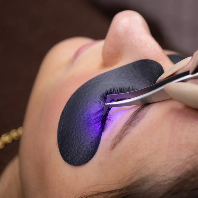 UV Black Eyelash Extension Under Eye Gel Pads Hydrogel Patches, 50 Pairs