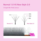 DIYDAY New Style 5D W Shape Eyelash Extensions Different lengths 5D W-Shaped False Eyelashes Natural Soft Easy Fan Lashes