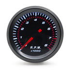 2“52mm Smoke Lens Auto Tachometer White LED 0-8000 RPM Meter Car Gauge 1-8 Cylinders