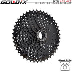 GOLDIX Black MTB Cassete 8/9/10/11/12 Speed 40/42/46/50/50T K7 8/9/10/11/12v Bicycle Freewheel Bicycle Sprocket for Shimano/SRAM