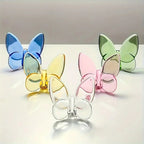 1pc, Elegant Crystal Glass Butterfly Desktop Decor, Home Office Desk Ornament, Bookcase, Living Room Gift For Wedding And Party