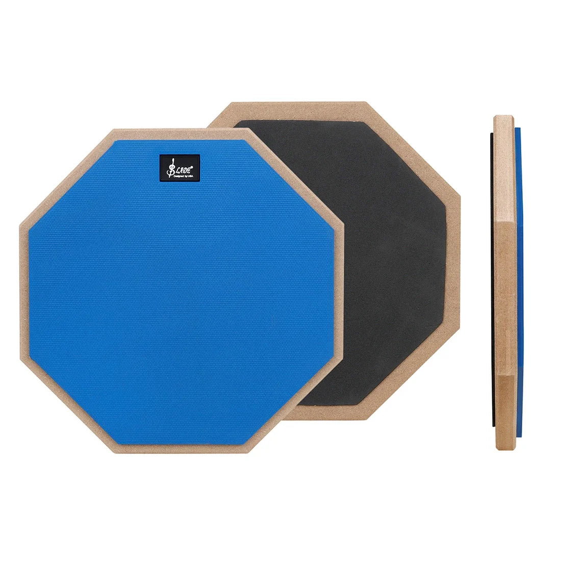 SLADE 8 Inch 12 Inch Drum Practice Pad Rubber Wooden Dumb Drum Pad Mute Training for Jazz Drums Exercise Beginners