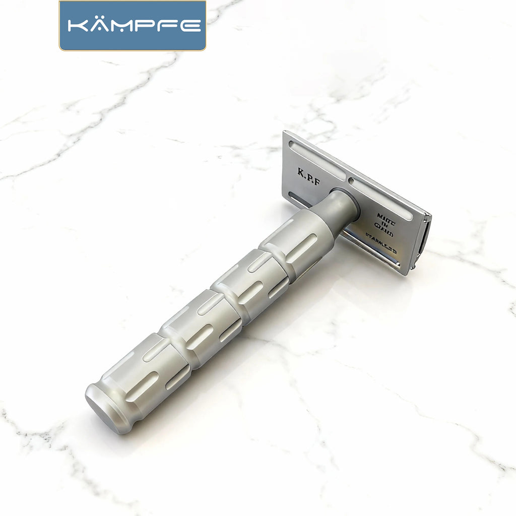 Kampfe CNC processing stainless steel safety polished  shaver Men's razor gifts women hair Manual double-edgedremoval